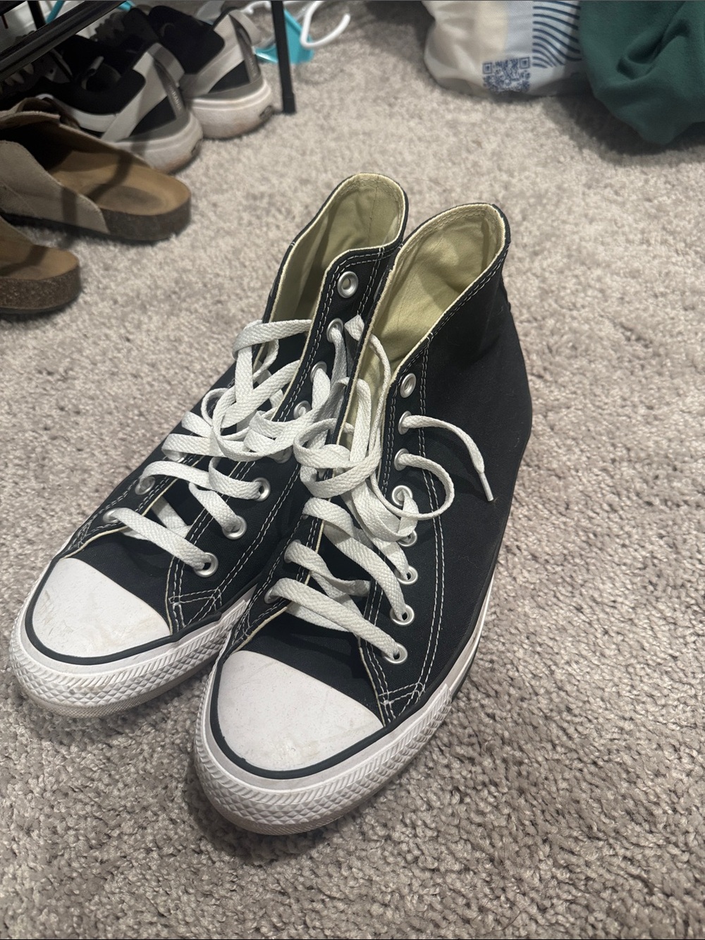 Classic High-Top Converse Canvas Sneakers - Black